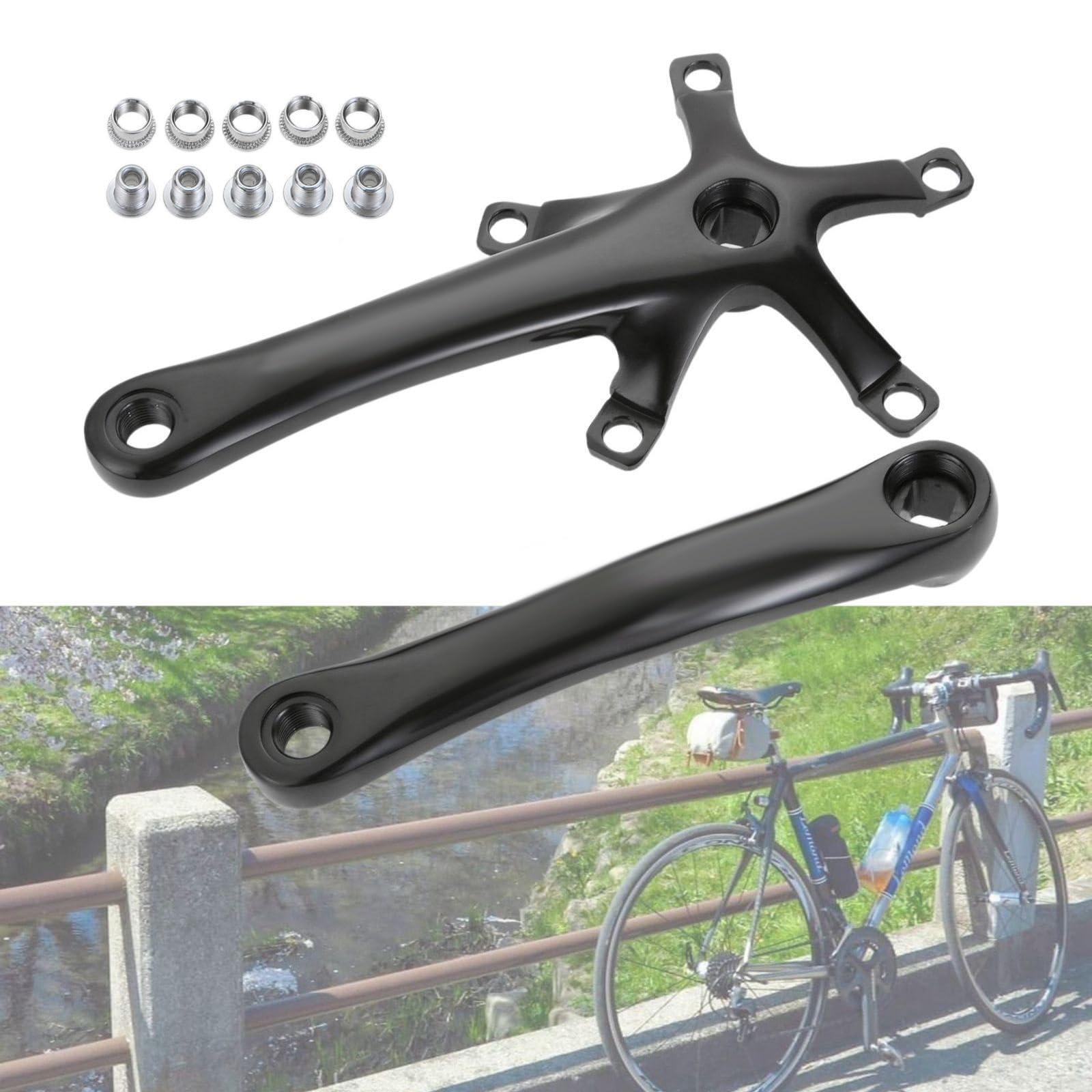 Amazon | 自転車クランク 自転車クランクアームセット BCD130mm
